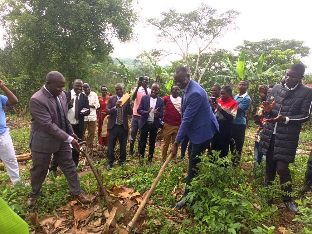 Mr. JOhn Bosco Ssewankambo, Kassanda District Chief Administrative Officer representing the district authorities at the ceremony