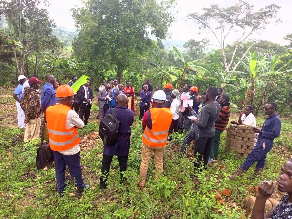 Youths and leaders at the site to witness the groundbreaking