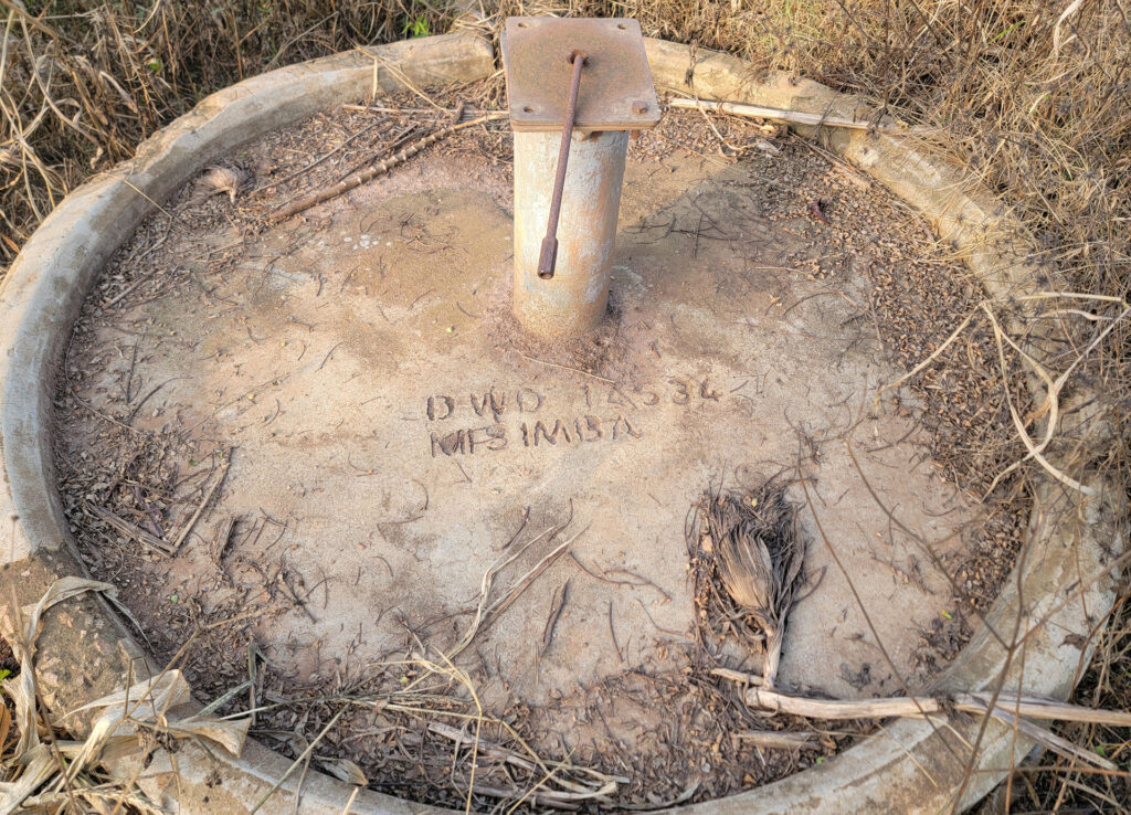 Disused borehole base at Misimba in Mityana District
